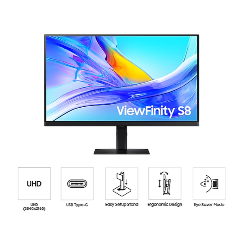 Samsung 37" ViewFinity Monitor with KVM Switch S80UD * LS37D800UAUXXU * Brand New & Sealed